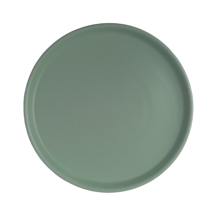 Green Ceramic Collar Plate - ECC1026