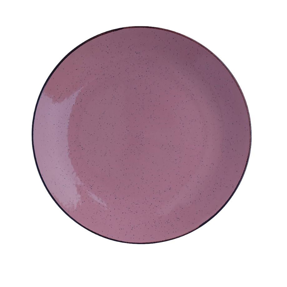 Pink Dotted 10 Inch Ceramic Plate - ECC1022