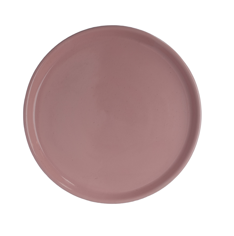 Pink Ceramic Collar Plate - ECC1025