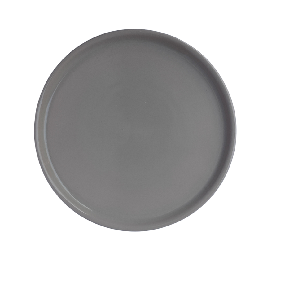 Grey Ceramic Collar Plate - ECC1024