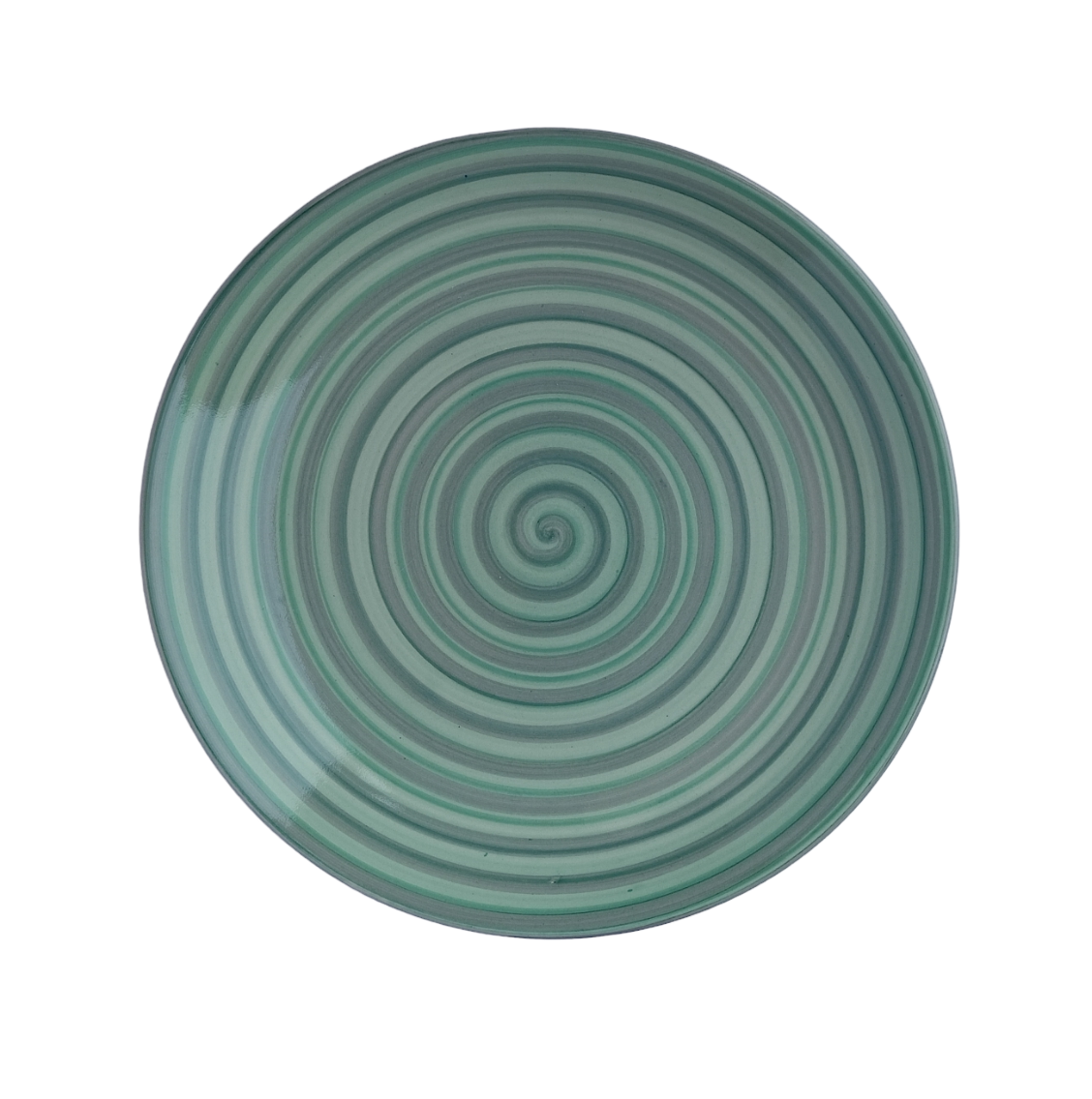 Green Thin Strip 10 Ceramic Plate - ECC1019